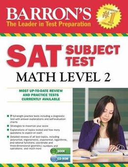 Barron's SAT Subject Test Math Level 2 with CD-ROM, 11th Edition - MPHOnline.com