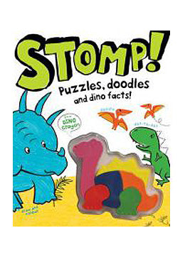 Stomp! Dinosaur Activity Book with shaped crayons - MPHOnline.com