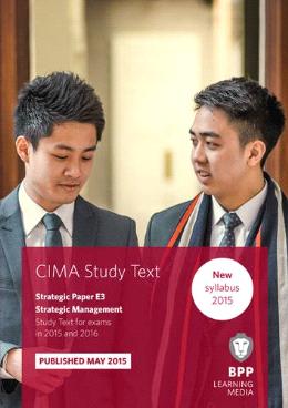 CIMA E3 (Text) Dec 2015 Strategic Management - MPHOnline.com