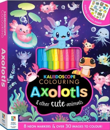 Kaleidoscope Colouring Kit: Axolotls - MPHOnline.com