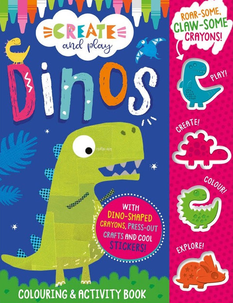 Create and Play Dinos Colouring Activity Book - MPHOnline.com