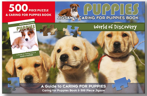 World of Discovery: Puppies Jigsaw & Caring for Puppies Book - MPHOnline.com