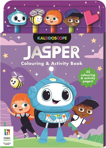 Jasper Colouring & Activity Book 5-Pencil & Eraser Set - MPHOnline.com