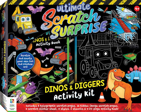 Ultimate Scratch Surprise Adventure Fun Activity Kit: Dinos & Diggers - MPHOnline.com