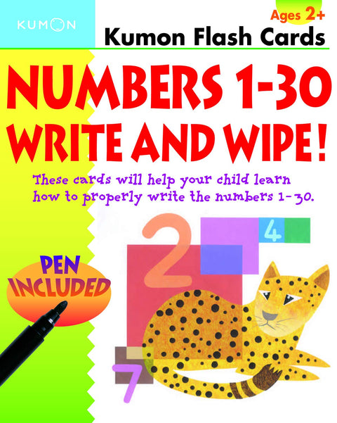 Kumon Flash Cards Number 1-30 Write and Wipe! Ages 2+ - MPHOnline.com