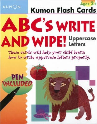 Kumon Flash Cards ABC's Write and Wipe! Uppercase Letter - MPHOnline.com