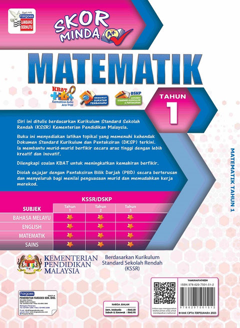 Skor Minda Matematik Tahun 1 - MPHOnline.com