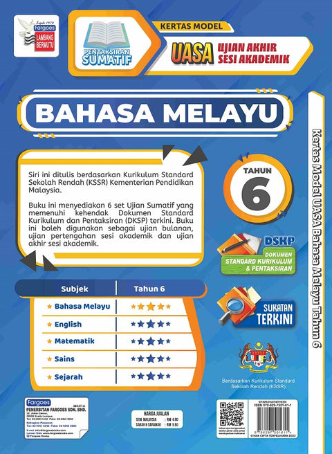 Pentaksiran Sumatif Uasa Bahasa Melayu Tahun 6 - MPHOnline.com