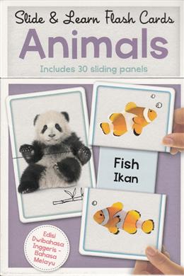 Slide & Learn Flash Cards: Animals Bilingual ( English/Malay ) - MPHOnline.com