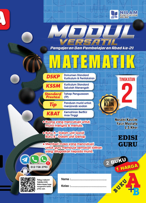 Modul Versatil P&P Abad Ke-21 Matematik Tingkatan 2 (A+B) 2022 - MPHOnline.com