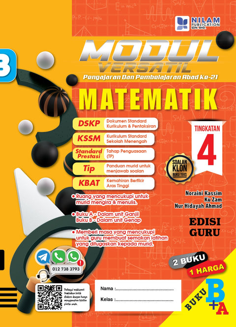 Modul Versatil P&P Abad Ke-21 Matematik Tingkatan 4 (A+B) 2022 - MPHOnline.com