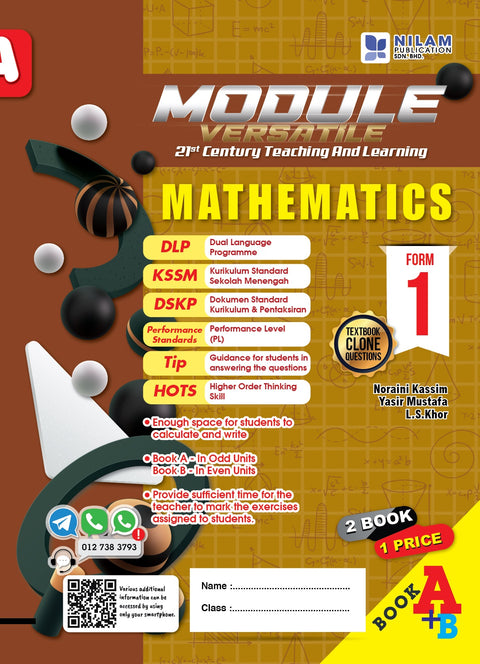 Modul Versatile 21st Century T&L Mathematics F1 (A+B) 2022 - MPHOnline.com