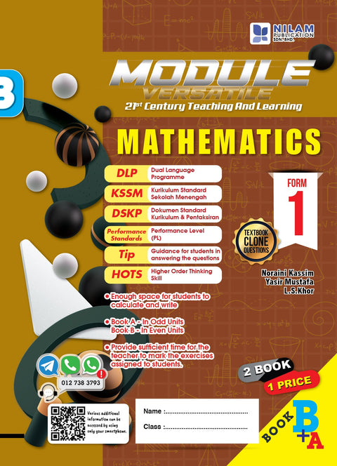 Modul Versatile 21st Century T&L Mathematics F1 (A+B) 2022 - MPHOnline.com