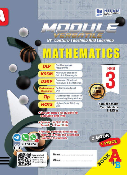 Modul Versatile 21st Century T&L Mathematics F3 (A+B) 2022 - MPHOnline.com