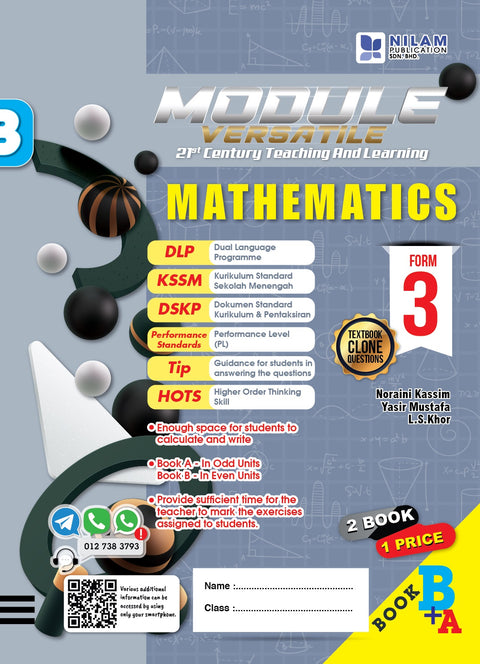 Modul Versatile 21st Century T&L Mathematics F3 (A+B) 2022 - MPHOnline.com