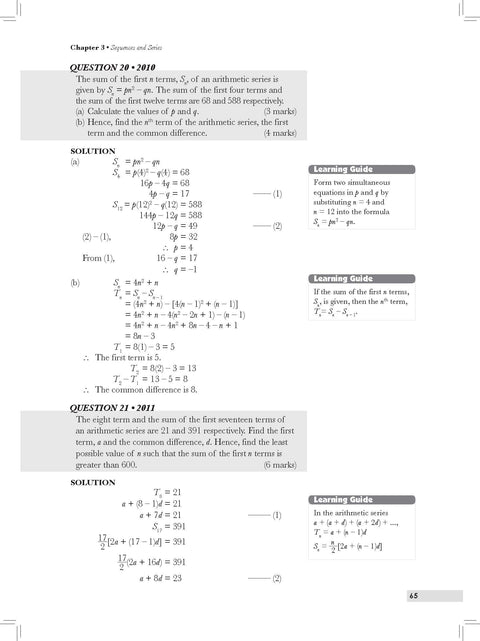 Previous Years' Real Exam Questions: Mathematics (Semester 1) - MPHOnline.com