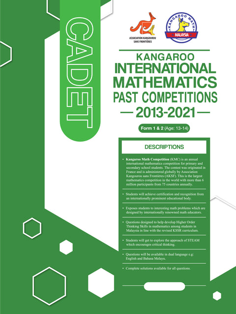 Kangaroo International Mathematics Past Competitions 2013-2021 Form 1 & 2 - MPHOnline.com