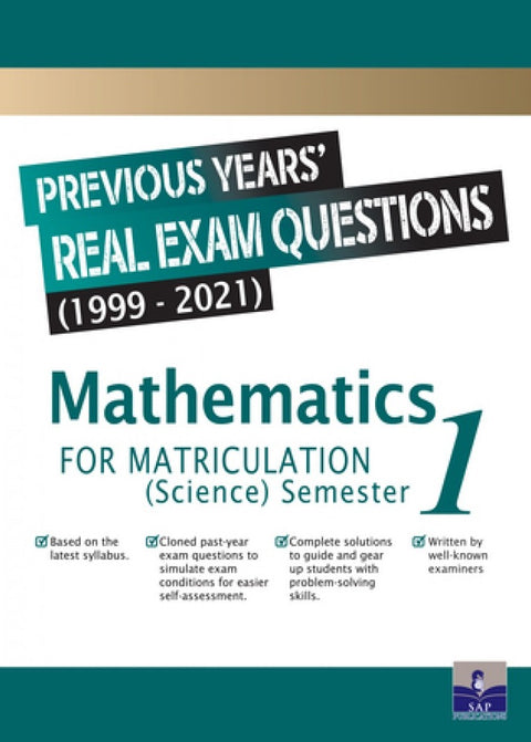 Real Exam Questions Mathematics (Science) for Matriculation 1 - MPHOnline.com