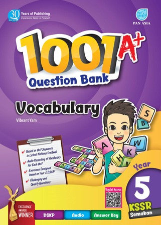 1001 A+ Question Bank Vocabulary KSSR Year 5 (KSSR Semakan) - MPHOnline.com