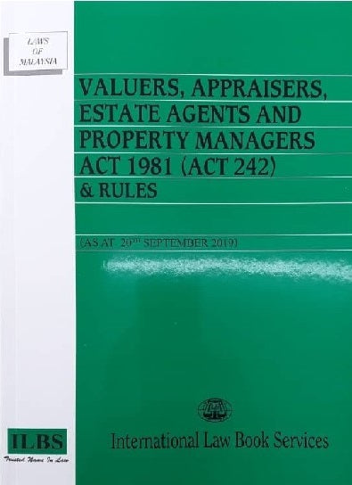 Valuers, Appraisers, Estate Agents and Property Managers Act 1981 (Act 242) & Rules (As At 20th September 2019) - MPHOnline.com