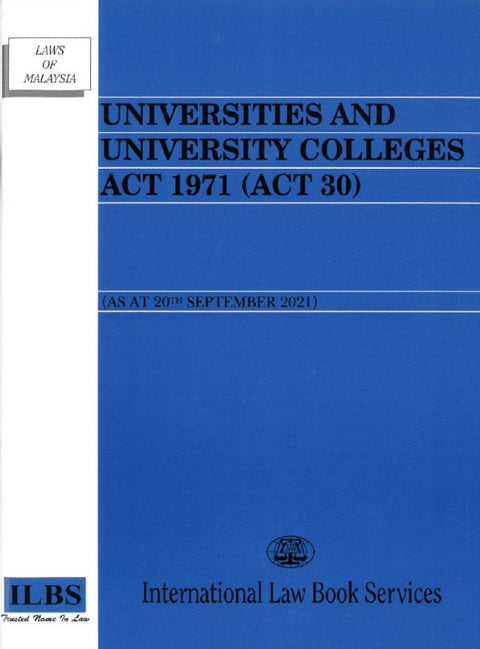 Universities and University Colleges Act 1971 (Act 30) - MPHOnline.com
