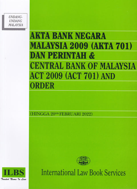 Akta Bank Negara Malaysia 2009 (Akta 701) (Bilingual) - Hingga 20 Feb 2022 - MPHOnline.com