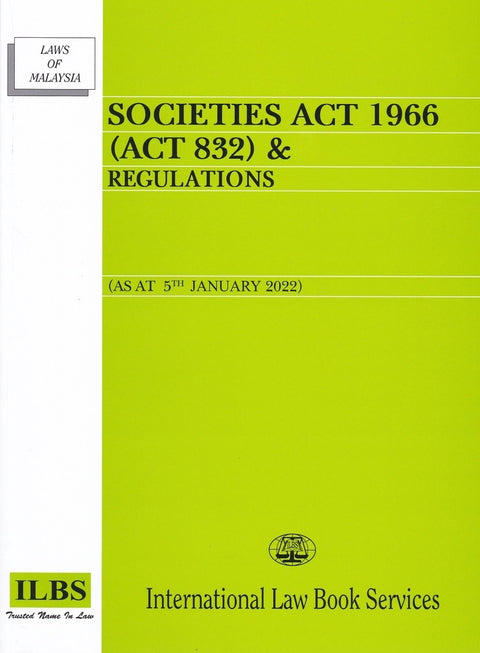 Societies Act 1966 (Act 832)(As At 5th January 2022) - MPHOnline.com