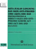 Akta Jualan Langsung Dan Skim Anti-Piramid 1993 (Akta 500) - Hingga 1/7/2022 (Bilingual) - MPHOnline.com