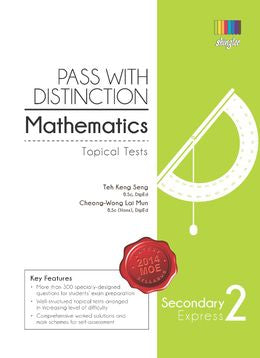 Pass With Distinction Mathematics (Topical Tests) Secondary 2 (Express) - MPHOnline.com