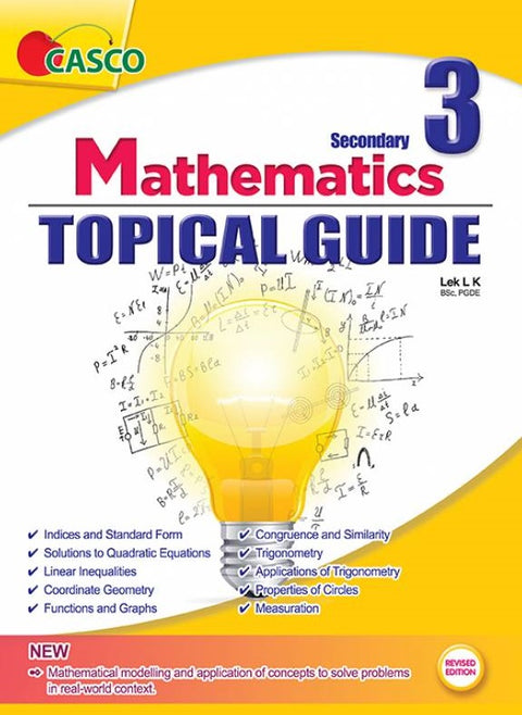 Sec 3 Mathematics Topical Guide - Revised Edition - MPHOnline.com