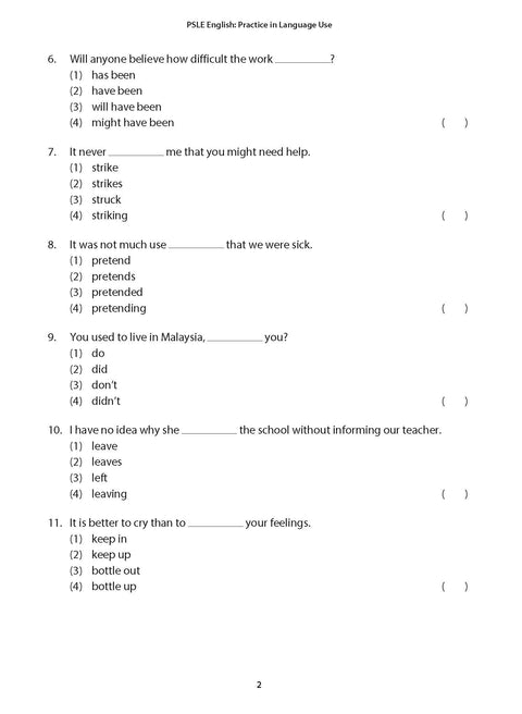 PSLE English Practice in Language Use - MPHOnline.com