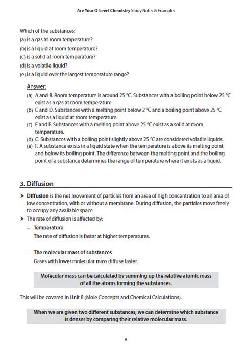 Ace Your O level Chemistry - Summary Notes for Revision - MPHOnline.com