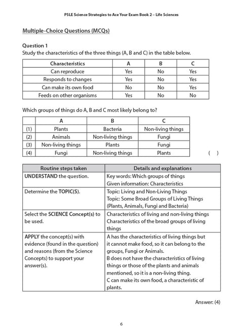 PSLE Science : Strategies to Ace Your Exam Book 2 - Life Sciences - MPHOnline.com