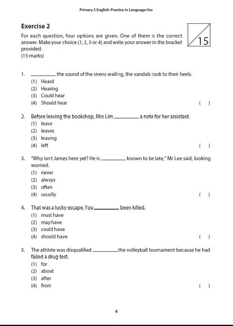 Primary 5 English Practice in Language Use - MPHOnline.com