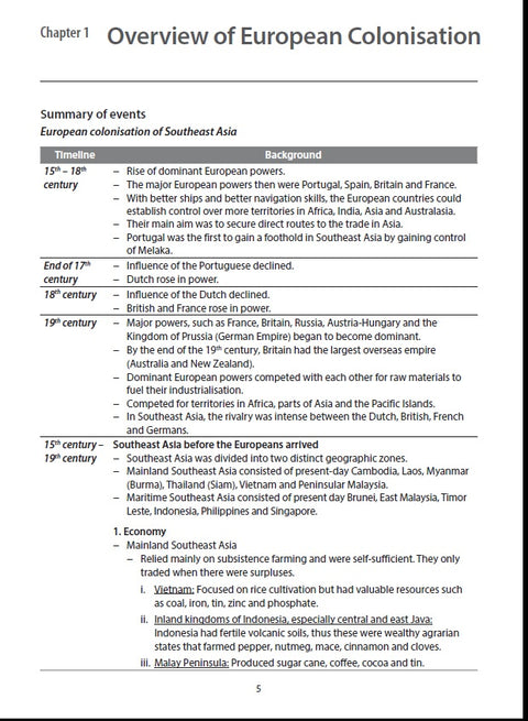 O level History (Pure) Essay Guide Units for 1 & 4 - MPHOnline.com