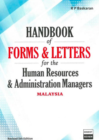 Handbook of Forms & Letters for the Human Resources & Administration Managers, Malaysia (Revised 5th Edition) - MPHOnline.com