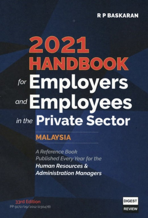 2021 Handbook for Employers and Employees in the Private Sector, 33E - MPHOnline.com