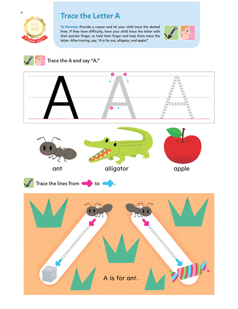 Play Smart Alphabet Ages 3+: At-home Activity Workbook - MPHOnline.com