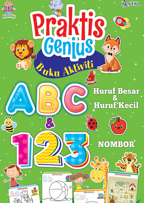 Praktis Genius Buku Aktiviti ABC Huruf Besar & Huruf Kecil & 123 Nombor - MPHOnline.com