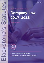 Blackstones Statutes On Company Law 2017-2018