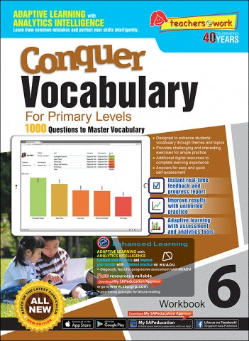 CONQUER VOCABULARY FOR PRIMARY LEVELS WORKBOOK 6 + NUADU