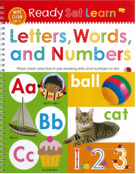 Ready Set Learn Wipe Clean- Letters, Words & Numbers