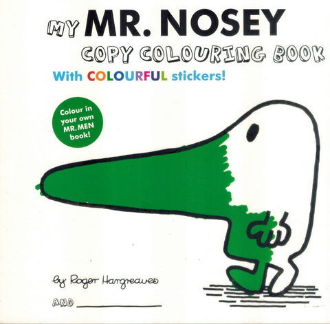 MR.MEN- MY MR NOSEY COLOURING BOOK WITH COLOUFUL STICKERS